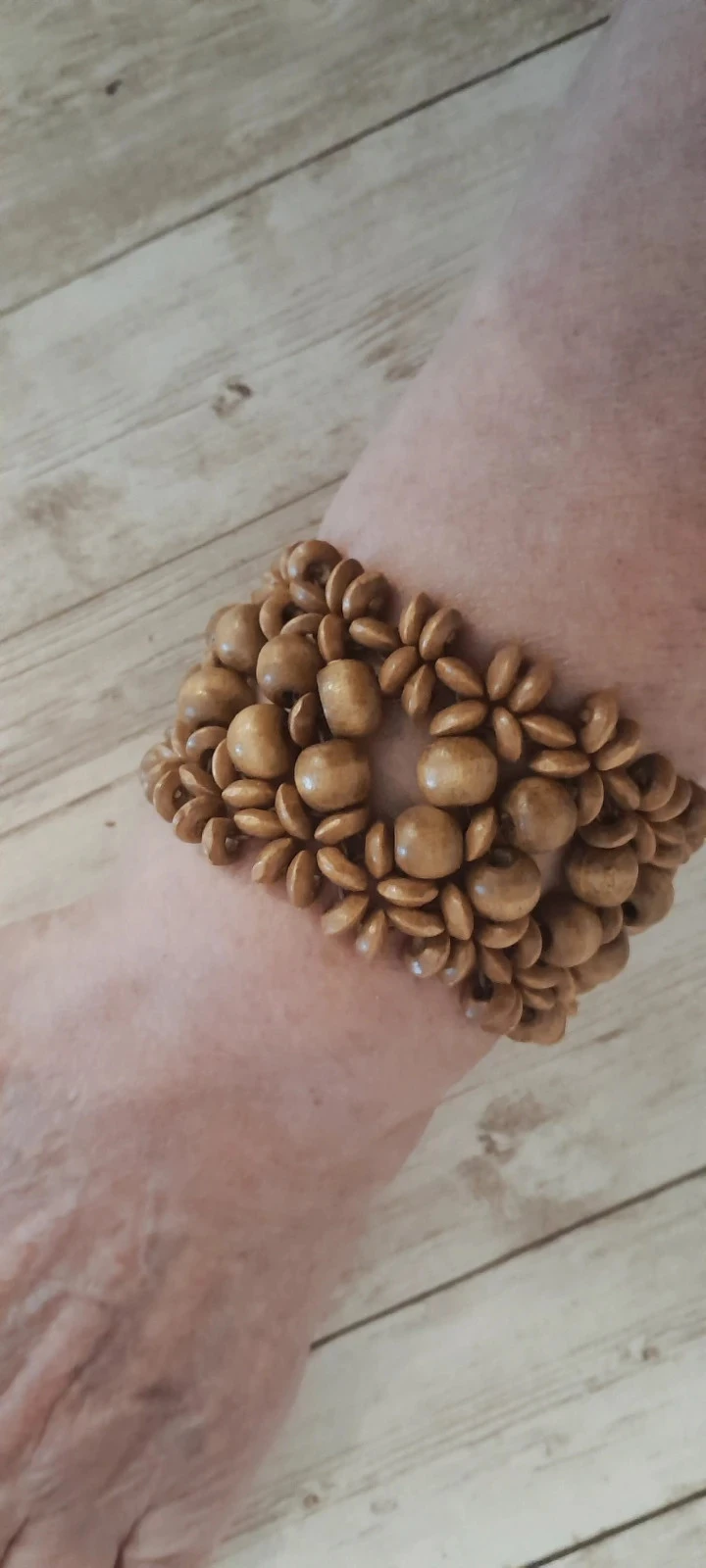 Pulsera de madera, color nuez/beige oscuro, Bohème – photo 2